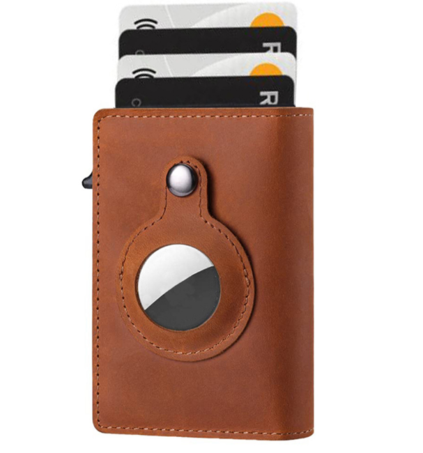 Mens AirTag Anti Theft Card Holder Wallet