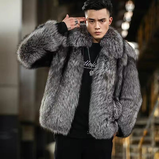 Warm Faux Fur Casual Men's Jacket