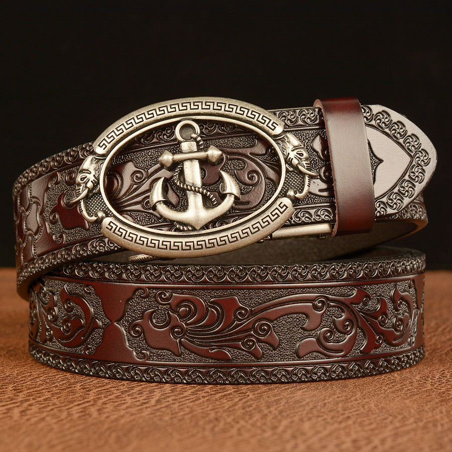 Fashion Automatic Buckle Personalized Anchor Leisure Belt