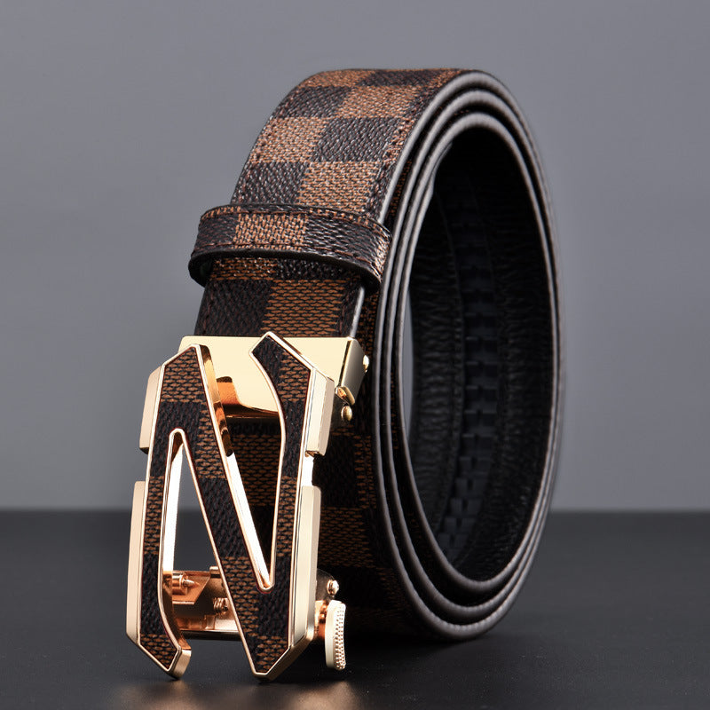 Light Luxury  Men's Plaid Belt