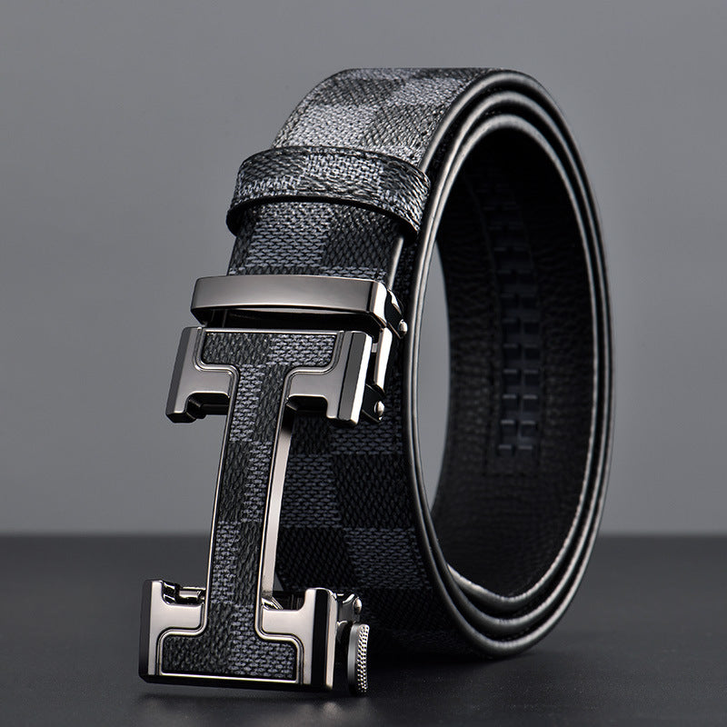 Light Luxury  Men's Plaid Belt